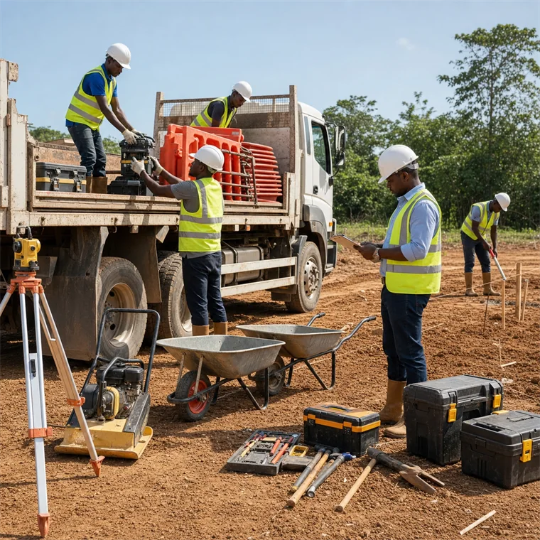 Mobilise Construction Crew and Equipment