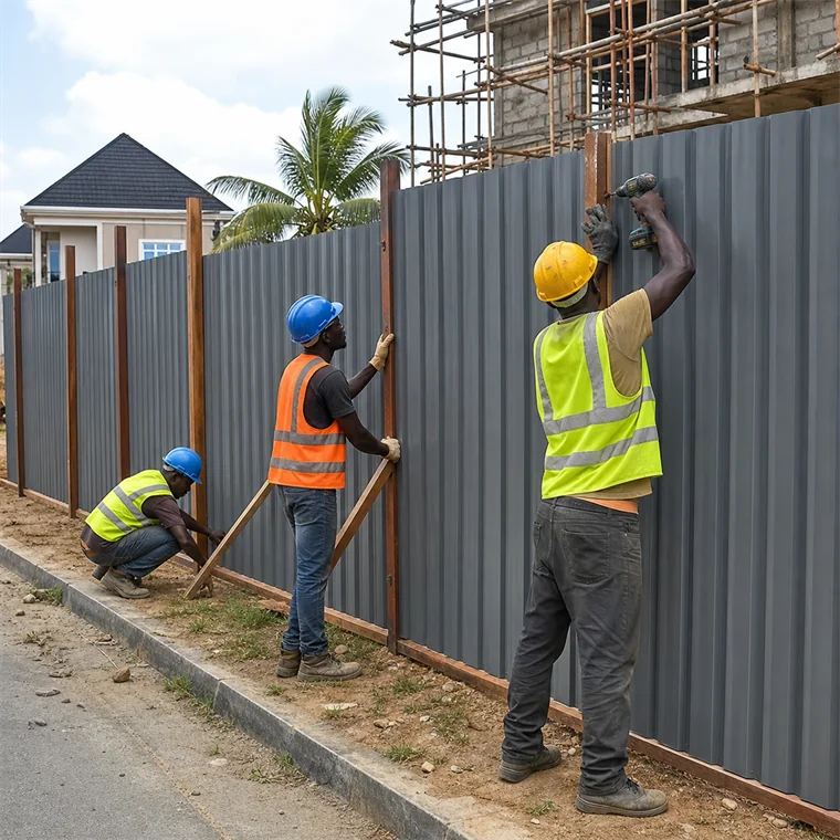 Install Temporary Site Hoarding
