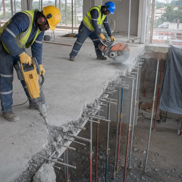 Break Out Reinforced Concrete Slabs
