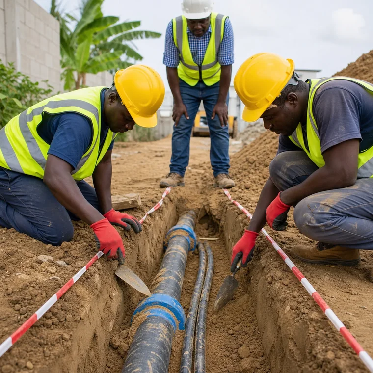 Hand Excavate Around Existing Services