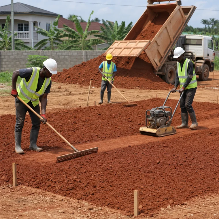 Place and Compact Laterite Fill
