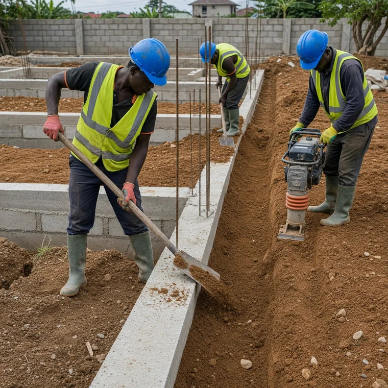 Backfill and Compact Foundation Trenches