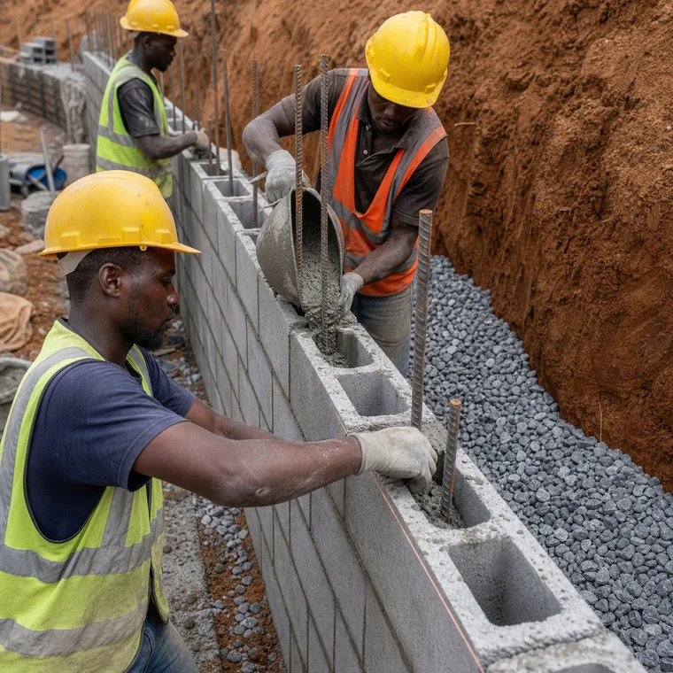 Construct Reinforced Block Retaining Walls