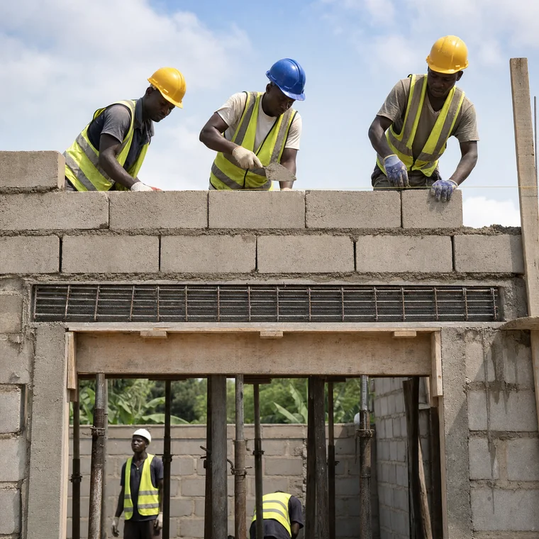 Construct Blockwork Above Lintels
