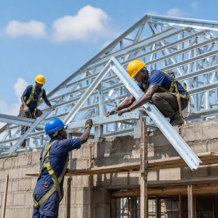 Fabricate and Erect Light-Gauge Steel Roof Trusses