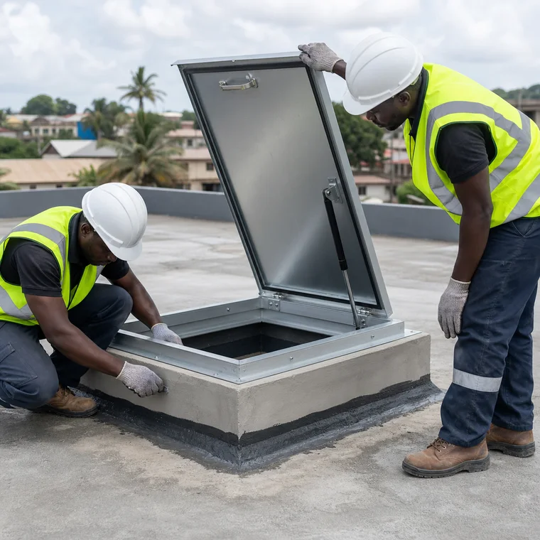 Install Roof Access Hatch