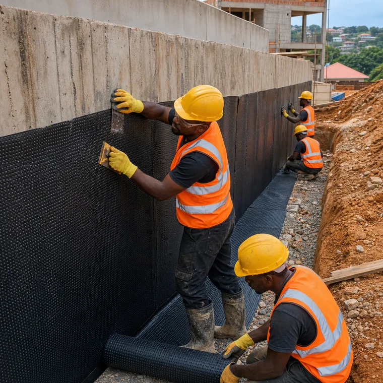 Apply Waterproof Tanking to Retaining Walls