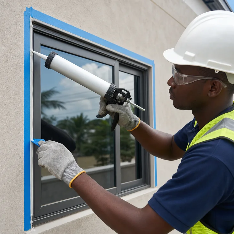 Apply Silicone Sealant Around Openings