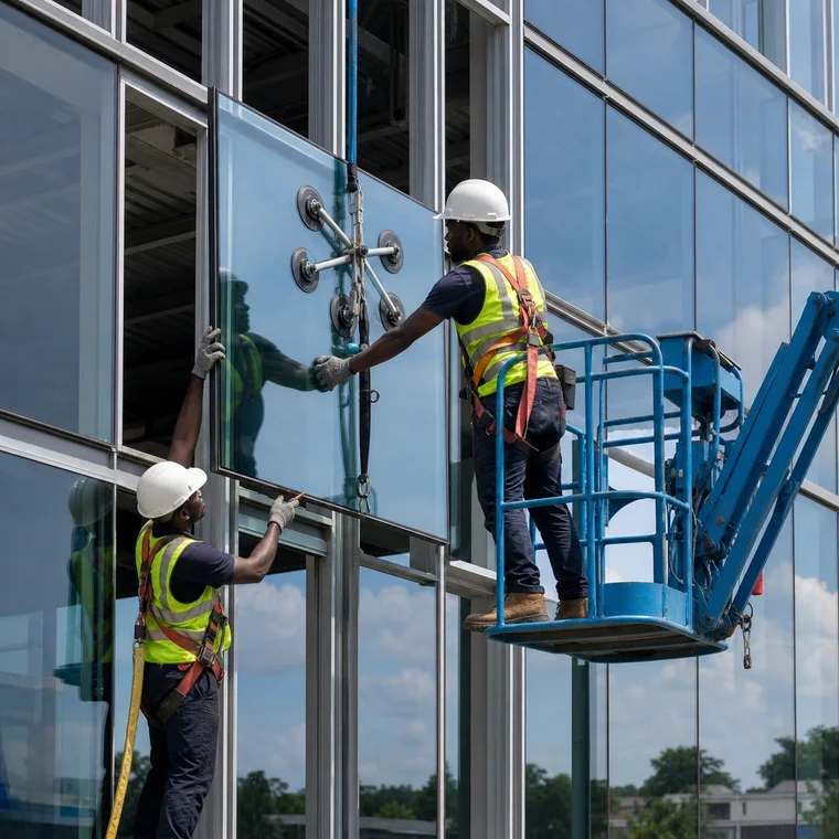 Install Glazed Curtain Walling
