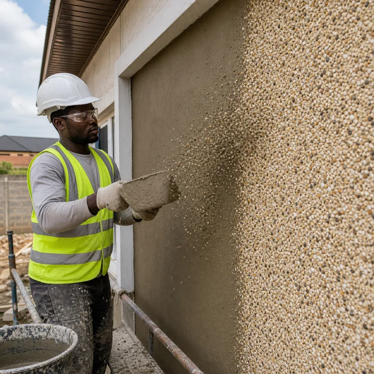 Apply Stone-Dash Render Finish