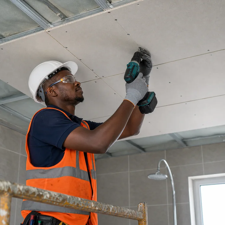 Install Calcium-Silicate Board Ceiling