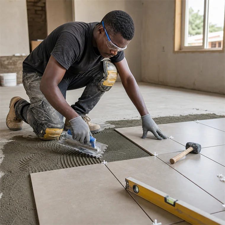 Install Ceramic Floor Tiles
