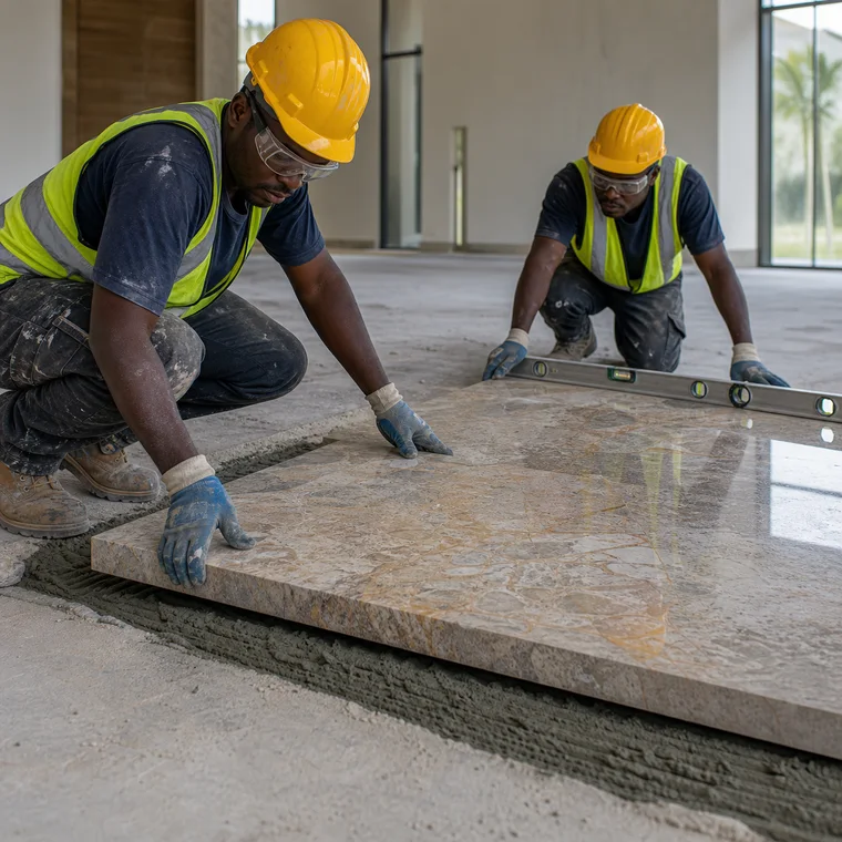 Install Natural-Stone Floor Tiles