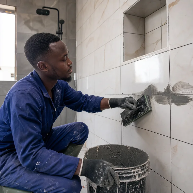 Grout Tile Joints with Epoxy Grout