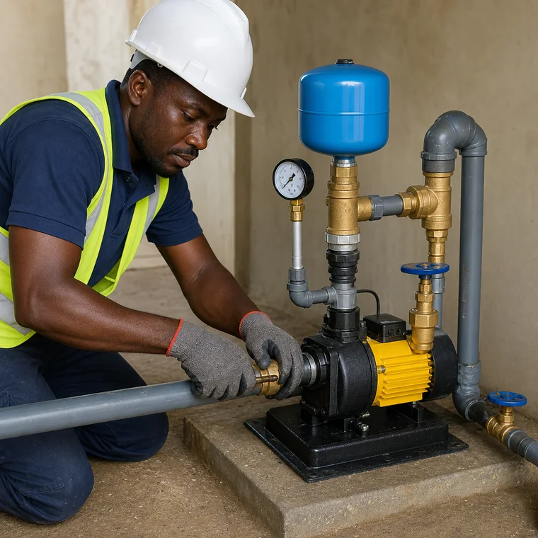 Install Water Booster Pumps