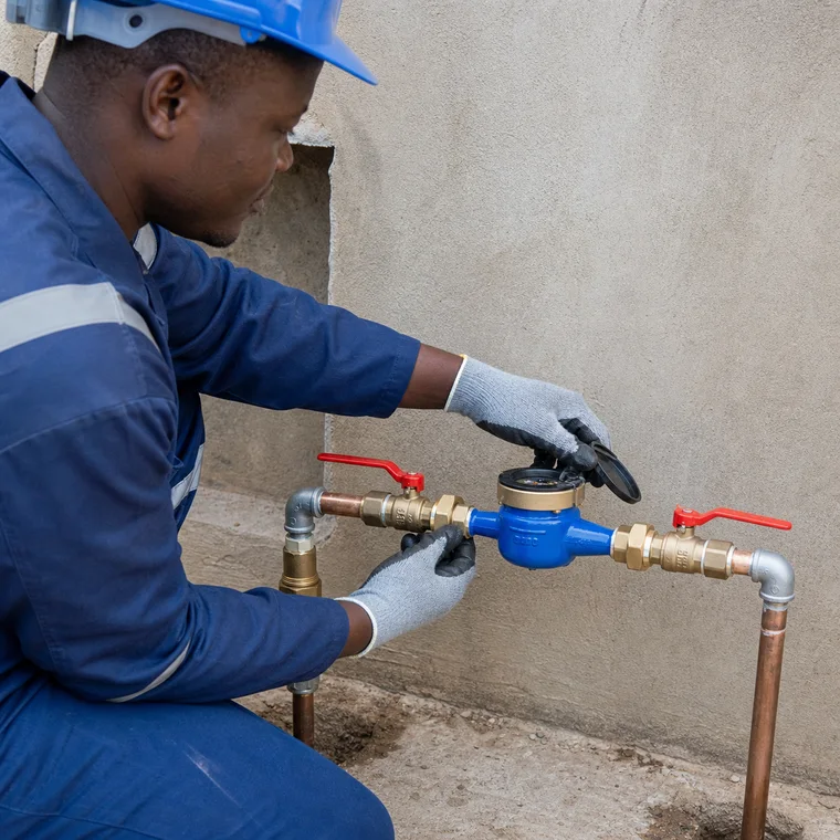 Install Water Valves and Meters