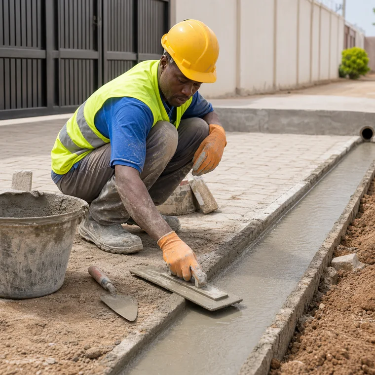 Construct Concrete Surface Drains