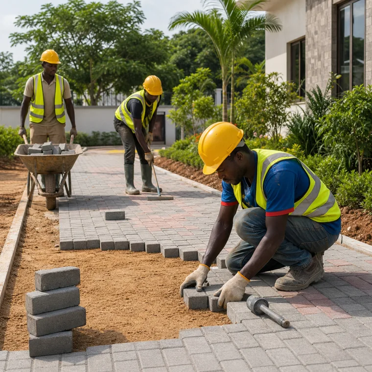 Construct Concrete or Paved Walkways