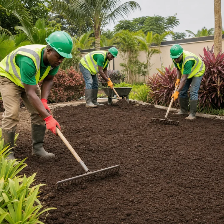 Spread Topsoil for Landscaping