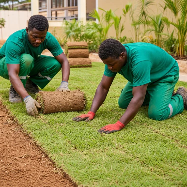 Lay Natural Grass Turf