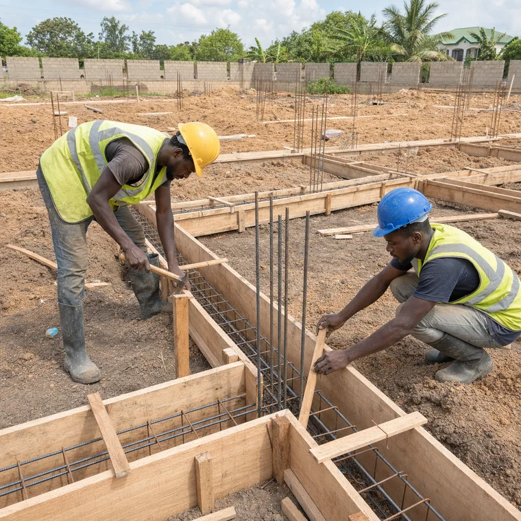 Install and Strike Ground-Beam Formwork