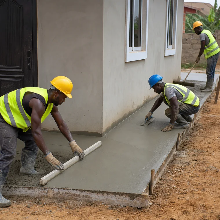Construct Cast-Concrete Aprons
