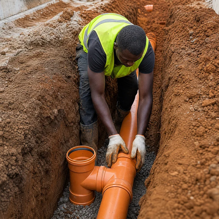 Install Underground Drainage Fittings