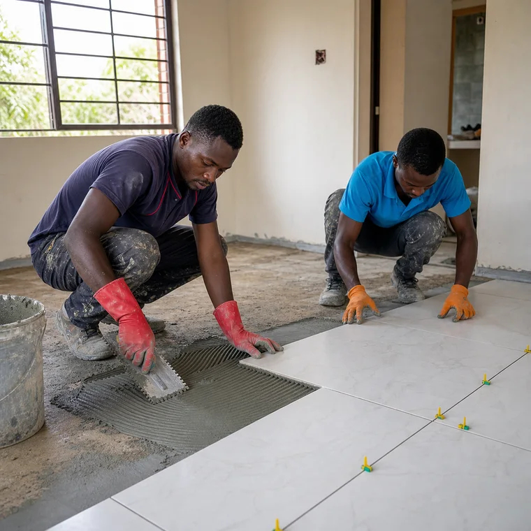 Install Floor Tiles