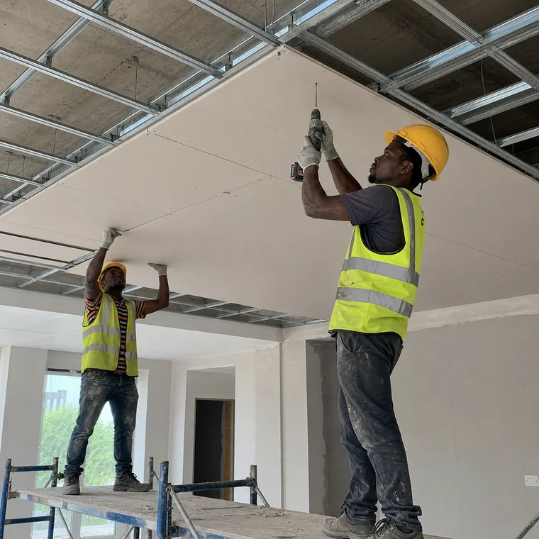 Install Metal-Framed Gypsum Ceiling