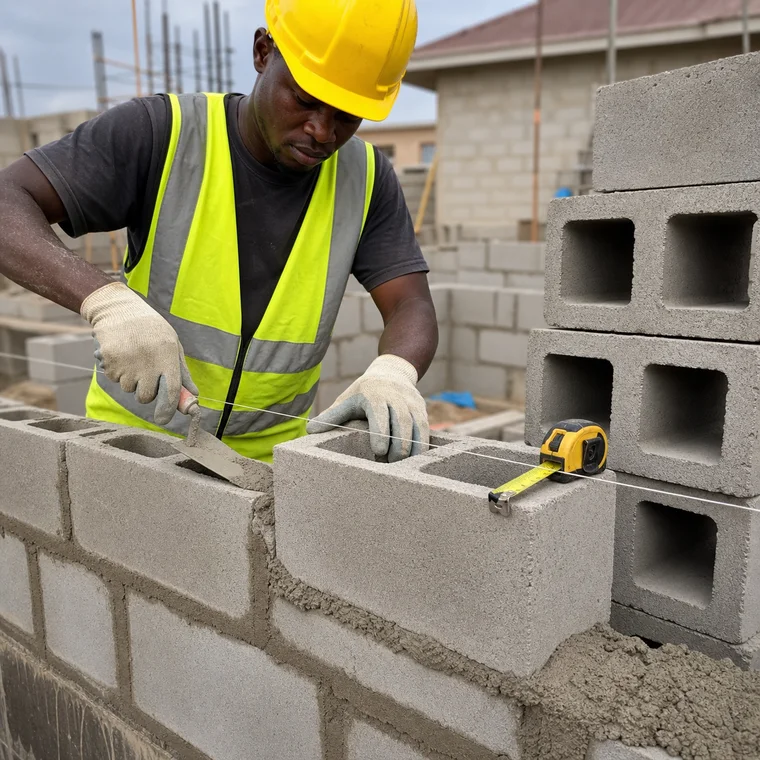 Lay 6-Inch Hollow Concrete Blocks
