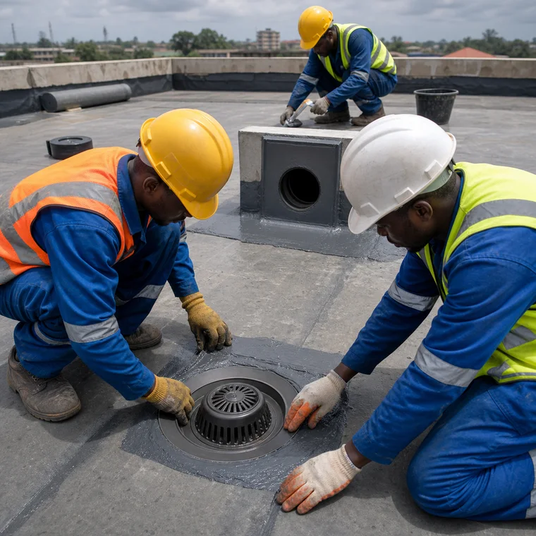 Install Roof Outlets and Overflows