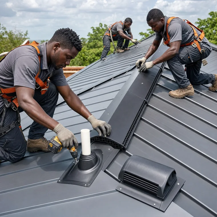 Install Roof Covering Accessories