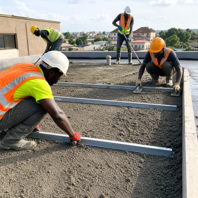Apply Roof Protection Screed